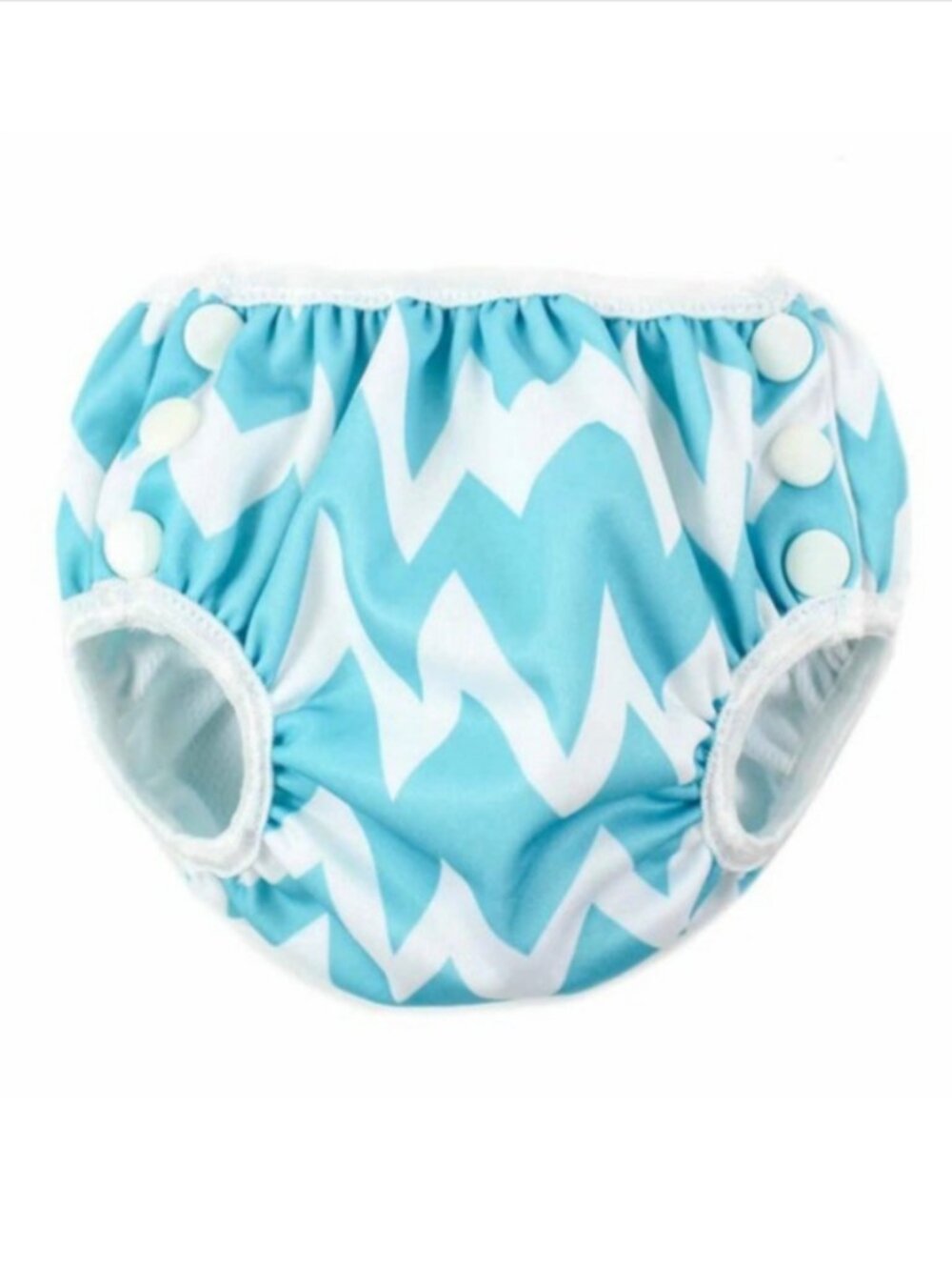 Bumkins, Reusable Swim Diaper - Blue Chevron, Small
